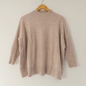 Loft Flecked Oversized Mock Neck Sweater